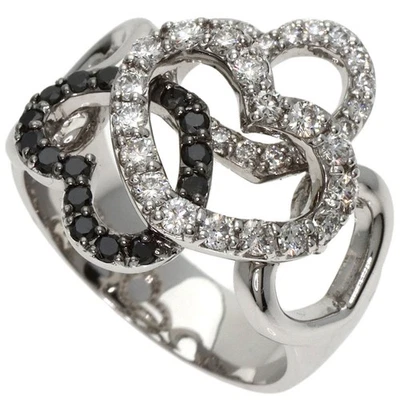 Ponte Vecchio  Diamond Black　Diamond Ring K18 White Gold  Ladies [Used] - Image 1 of 4
