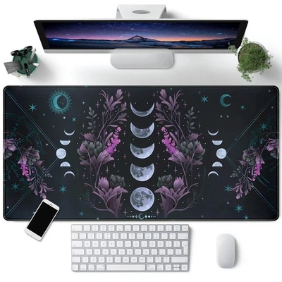 Alfombrilla de ratón Celestial Moon Phases grande púrpura alfombrilla de escritorio bosque extendido para juegos... Foto 1 de 4