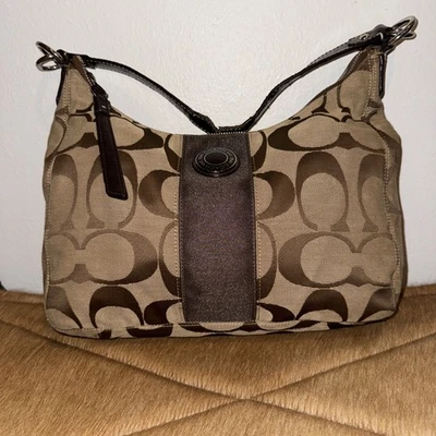 Coach Signature Large Signature C Handbag Hobo Bag See Description - Image 1 of 4