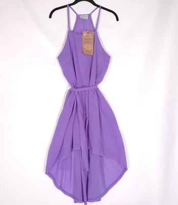 NUEVO CON ETIQUETAS AXKAN TALLER HECHO A MANO Halter Suave Cortador Vestido LANA ALGODÓN TALLA ÚNICA Foto 1 de 4