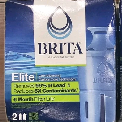 BRITA Elite Replacement Filters 2 Filters (BRAND NEW FACTORY SEALED IN BOX) - Image 1 of 4