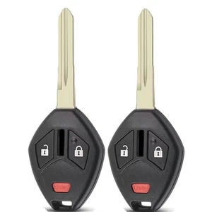 2Pcs 3 Buttons Left Groove Key Shell Fob For Mitsubishi Eclipse Lancer Outlander - Picture 1 of 6