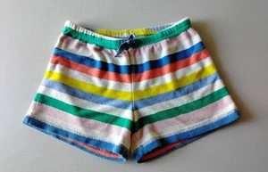 Mini Boden Girls 11Y Printed Towelling Shorts Striped Drawstring Pull On Beach - Picture 1 of 12