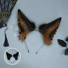 Faux Fur Wolf Ear Headband with Earrings Animal Cosplay Hair Band Costume Props