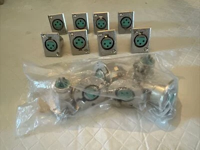 Lot of 4 Switchcraft D3F 3-Pin Female XLR Panel Mount Connectors - New - Image 1 of 4