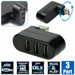 High Speed 3 Port USB 2.0 Multi HUB Splitter Expansion Desktop PC Laptop Adapter - Picture 1 of 6