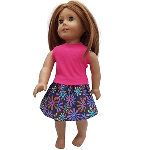 Conjunto de camiseta sin mangas y falda para muñecas American Girl ropa de muñeca de 18" - Imagen 1 de 8