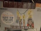 Merkury Innovations Photo String Lights 15ft 16 Clips Battery Operated NEW 