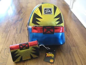 Lotto Mini Zaino e Portafoglio Loungefly Marvel X-Men Wolverine Metallic Shine! - Foto 1 di 5