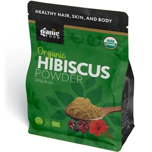 Organic Hibiscus Powder (SABDARIFFA) by Ganic Food | Hair, Skin and Health - Picture 1 of 10