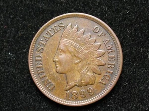 OLD COIN SALE!! XF 1899 INDIAN HEAD CENT PENNY w/ DIAMONDS & FULL LIBERTY #37us - Picture 1 of 2