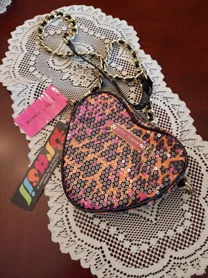 Betsey Johnson Heart Crossbody  Shoulder Bag - Image 1 of 4