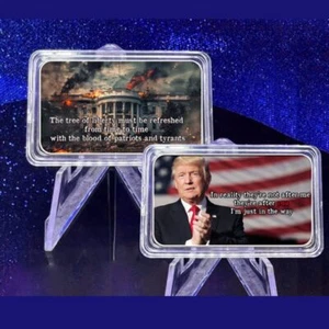 President Donald Trump 2024 Liberty .999 Fine Silver Art Bar 1oz - Picture 1 of 4