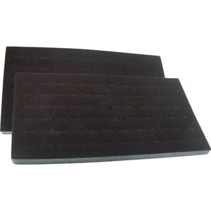 NEW 2 Jewelry 72 Slot Ring Foam Display Insert Pad black - Picture 1 of 2