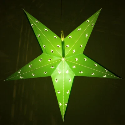 5 Point Aurora Superstar Light LED Hanging Christmas Decoration Fold Flat - Image 1 of 3