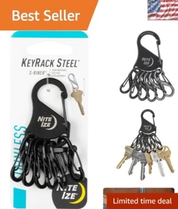 Durable Stainless Steel Key Organizer with Carabiner and S-Biners by Nite Ize - Picture 1 of 8