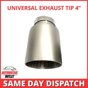 AKRAPOVIC EXHAUST TIPS 4" SAND BLASTED UNIVERSAL SILVER STAINLESS STEEL - Picture 1 of 12
