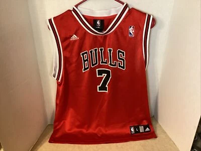 Ben Gordon #7 Chicago Bulls Adidas Jersey Youth Sz Large 14-16 Red Preowned - Image 1 of 4