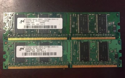 Micron MT4DDT1664AG-335C3 2pcs. 128mb Each - Image 1 of 2