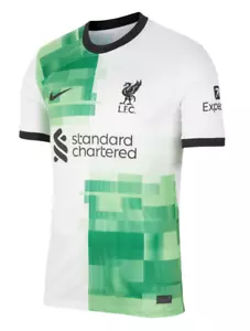 Nike FC Liverpool Hombre hacia Fuera Maillot Blanco Verde TALLA M L XL XXL Nuevo - Imagen 1 de 2
