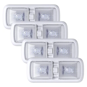 12V Led RV Ceiling 750 Lumen Double Dome Light | RV Interior Lighting Fixture - Picture 1 of 9