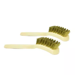 2 Pcs 9" Brass Wire brush Grille Auto Tire Motorcycle Bicycle Whitewall/Sidewall - Picture 1 of 8