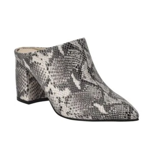 Marc Fisher Ragni 2 Snakeskin Leather Pointed Toe Heeled Mules Size 6M - Picture 1 of 9