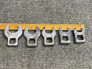 Vintage Craftsman -V- 5 Pc Crow Foot 3/8” Dr Socket Set SAE 3/8 - 5/8” USA - Picture 1 of 6
