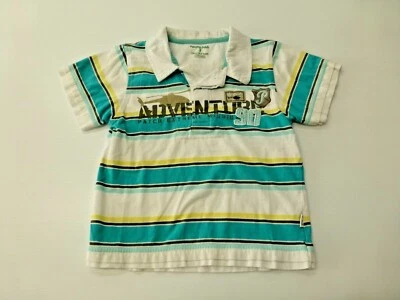 Camisa Polo Parche Calabaza Niños Talla 3 Tejido a Rayas Excelente Estado Foto 1 de 3
