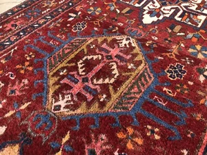 3.4x13  HERIZ RUNNER RUG ANTIQUE HANDMADE HERIZ KARAJEH SERAPI - Picture 1 of 15