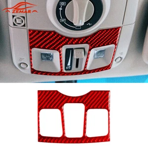 Red Carbon Fiber Reading Light Panel Decor Cover Trim For Cadillac CTS 2003-2007 - Imagen 1 de 12