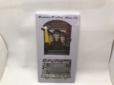 Graduation & Prom Picture Frames Metal Tabletop Congratulation Set of Two  - Image 1 of 4