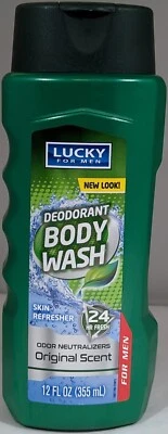 Lucky Desodorante Jabón Corporal Refrescante para la Piel - Aroma Original, 12 OZ Foto 1 de 2