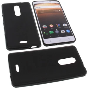 Tasche für Alcatel A3 XL Handytasche Schutz Hülle TPU Gummi Case Schwarz - Zdjęcie 1 z 5