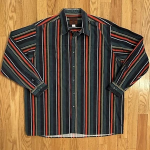 Vintage Wrangler Brushpopper Rugged Wear Striped Western Shirt Mens 3XT 3XL Tall - Picture 1 of 6