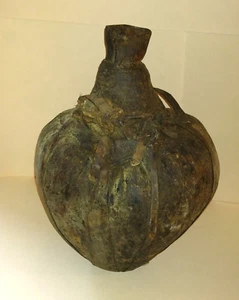 Antique African Masai Tribe Leather Milk/Water Jug/Canteen - Picture 1 of 9
