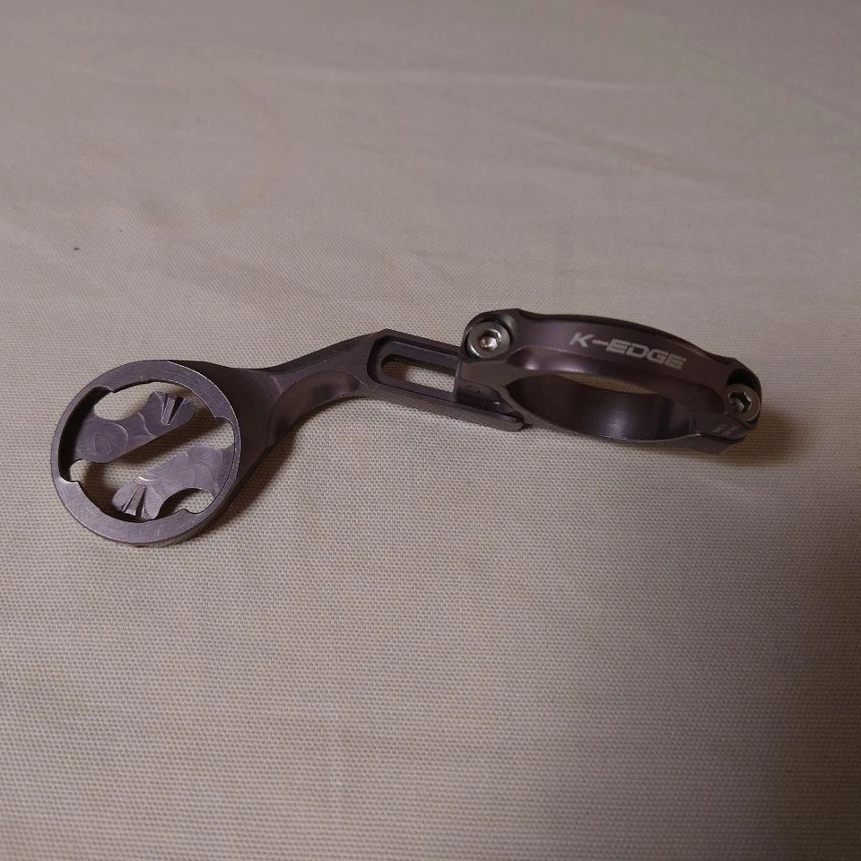 K-Edge Silver Cycle Computer Mount Compatible with Garmin GPS Devices Durable - Image 1 of 3