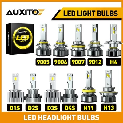AUXITO 9005 9006 9007 9012 H4 H11 H13 LED Headlight Bulbs 6500K Hi Lo Beam Y19 - Image 1 of 4