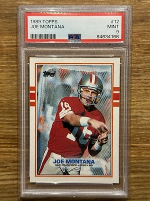 1989 TOPPS #12 JOE MONTANA 49ERS HOF PSA 9 - Изображение 1 из 2