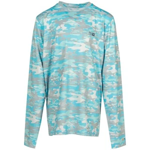 New Salt Life Youth M Sea SLX Uvapor L/S Take Flight Camo Live Salty Saltlife UV - Picture 1 of 3