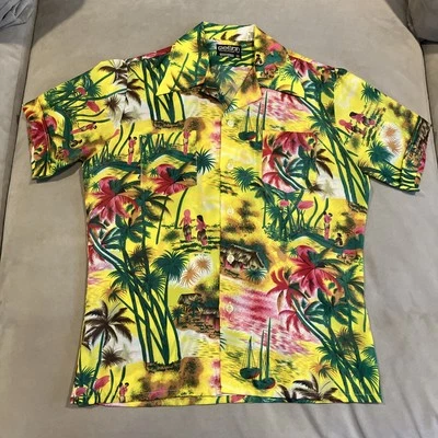 RARO - De colección - Colección Cellini - Camisa Hawaiana Vibrante - Hecha en Corea - M Foto 1 de 4