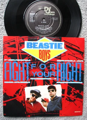 Beastie Boys Fight For Your Right  7" Vinyl  record Near Mint. - Image 1 of 3