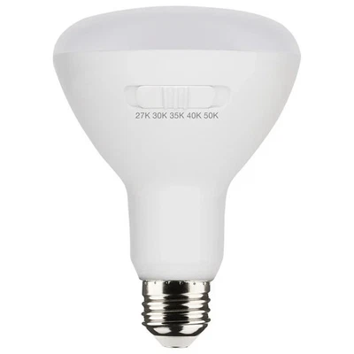 8.5 Watt BR30 LED - Medium Base - CCT Selectable - White Finish - 90 CRI - 120 V - Image 1 of 4