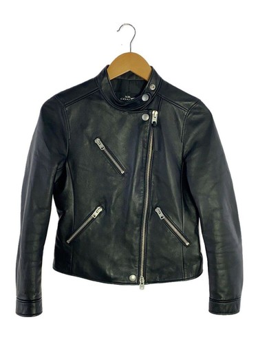 GIACCA COACH RIDERS SINGLE RIDER XS PELLE DI PECORA NERA TINTA UNITA usata