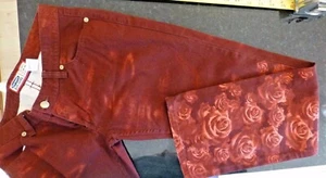 Old Navy floral Jeans sz.4 Cotton - mid rise - perfect pre-owned - C - Picture 1 of 7