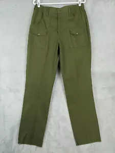 VTG Boy Scouts Pants Mens 31x34 BSA Uniform Cargo Utility Waist Union Unhemmed - Picture 1 of 7