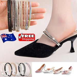 Elastic High Heels Shoe Strap, Rhinestone Elastic High Heel Anti Loose Straps - Picture 1 of 18