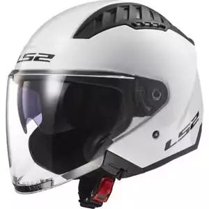 LS2 CASCO MOTO JET OF600 COPTER II GLOSS WHITE BIANCO LUCIDO OMOLOGAZIONE 22.06 - Foto 1 di 12