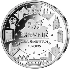 20 Euro Chemnitz Kulturhauptstadt Europas 2025 Silber Hamburg "J" Kapsel - Bild 1 von 2