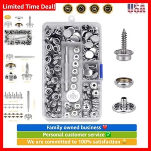 150 PCS Canvas Snap Kit Tool, Metal Screws Snaps Marine Grade 3/8" Socket Sta... - Picture 1 of 10